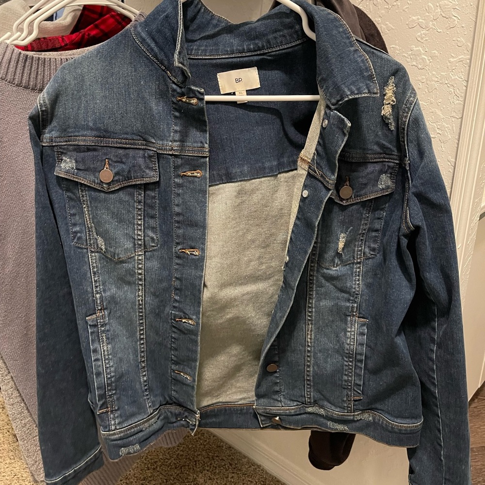 Nordstrom BP Distressed Jean Denim Jacket